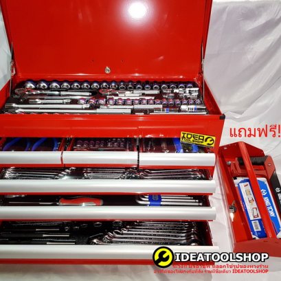 ของแท้!!! ตู้เครื่องมือ 6 ลิ้นชัก KINGTONY 219 ชิ้น/ชุด รุ่นงานหนัก!!! 911-000CR คิงโทนี่ ชุดบล้อก ชุดบล๊อก บล็อก บล็อค